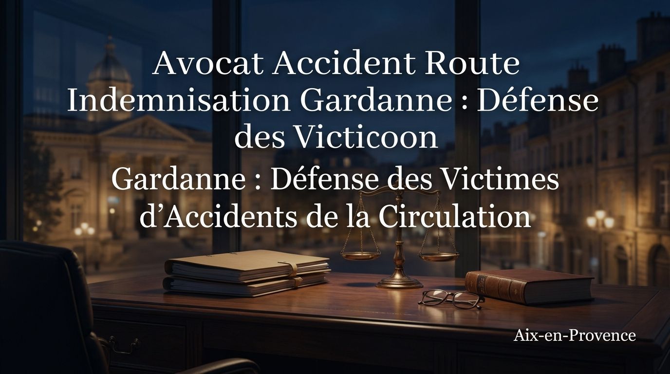 Avocat Accident Route Indemnisation Gardanne : Défense des Victimes d'Accidents de la Circulation — Cabinet LEXVOX Avocats