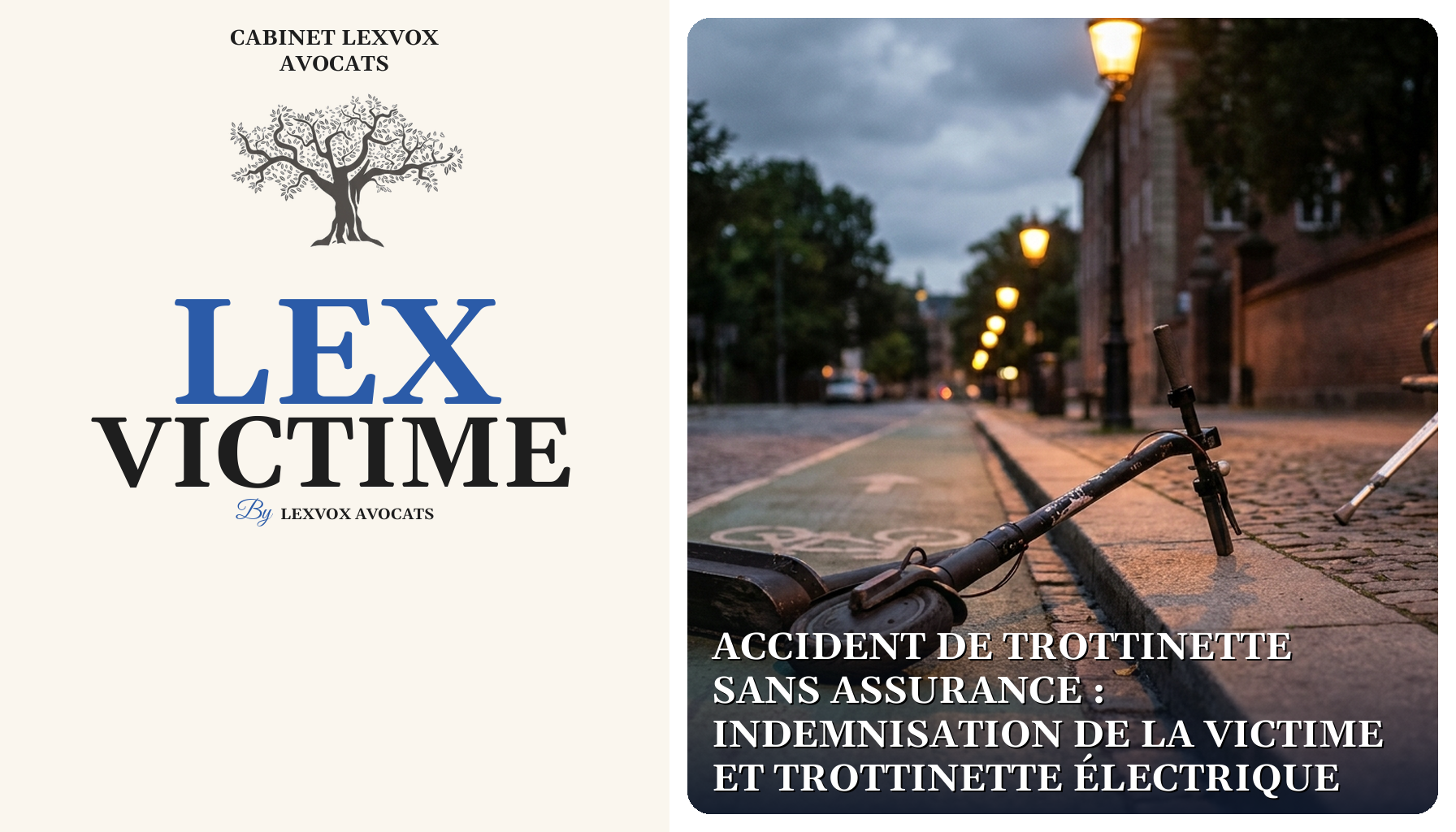 Accident de trottinette sans assurance : indemnisation de la victime et trottinette électrique