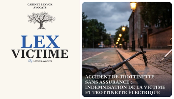Accident de trottinette sans assurance : indemnisation de la victime et trottinette électrique