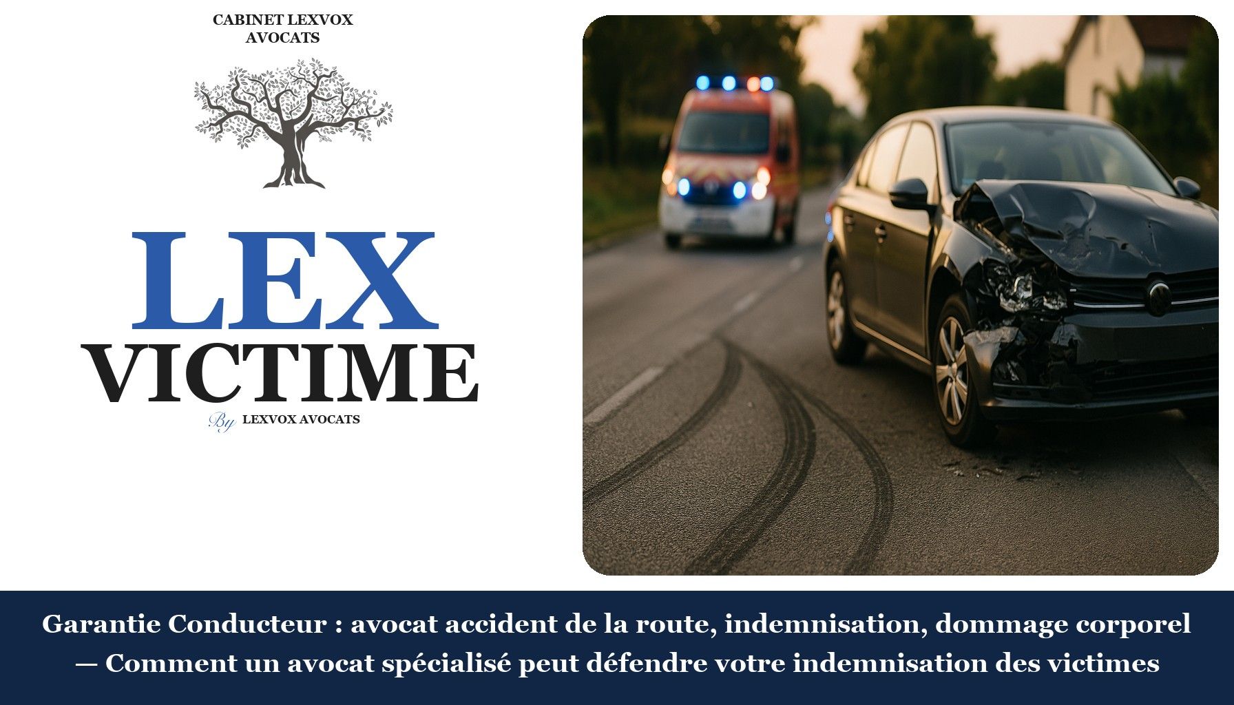Garantie Conducteur : avocat accident de la route, indemnisation, dommage corporel — Comment un avocat spécialisé peut défendre votre indemnisation des victimes