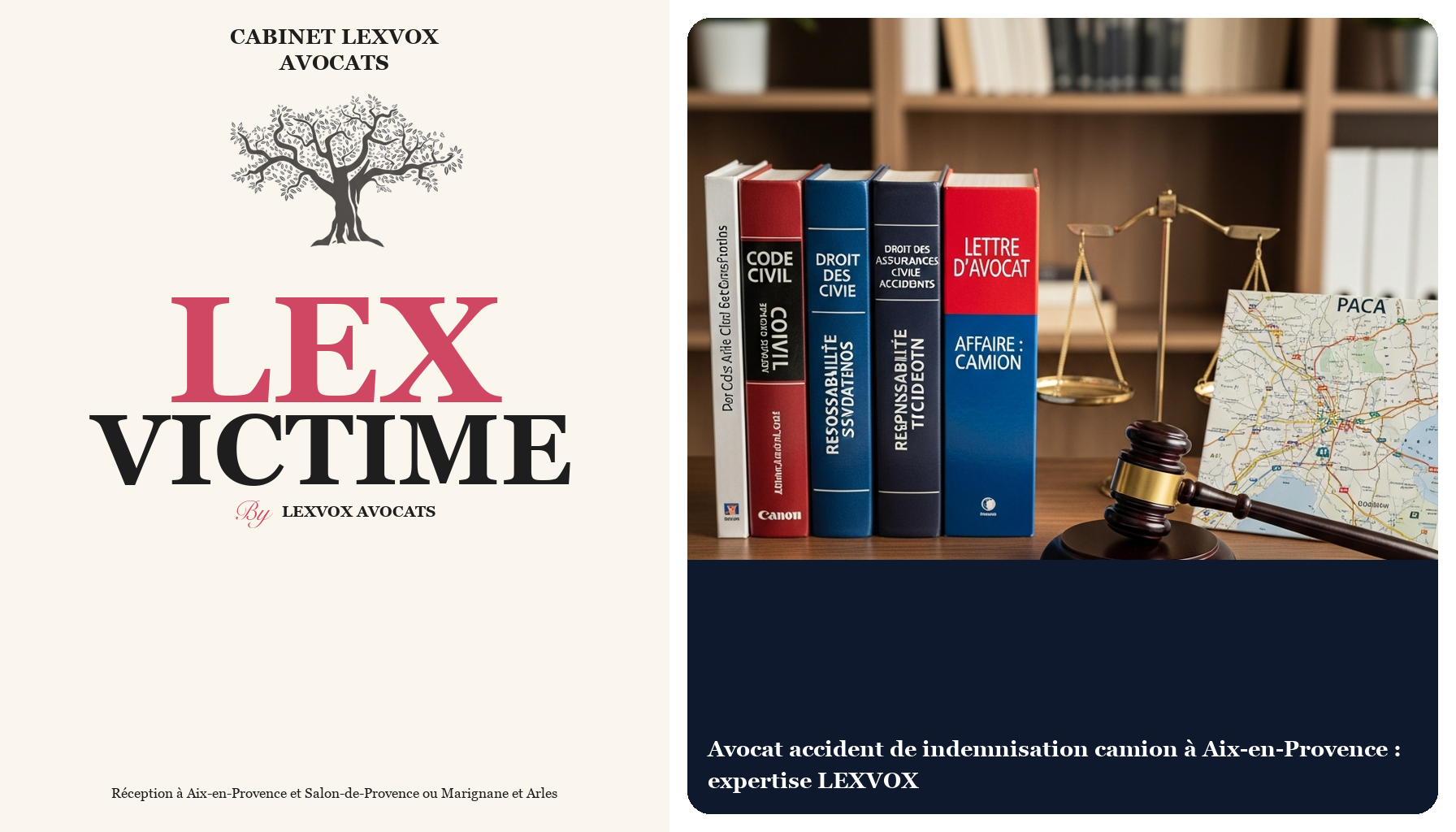 Avocat accident de indemnisation camion à Aix-en-Provence : expertise LEXVOX