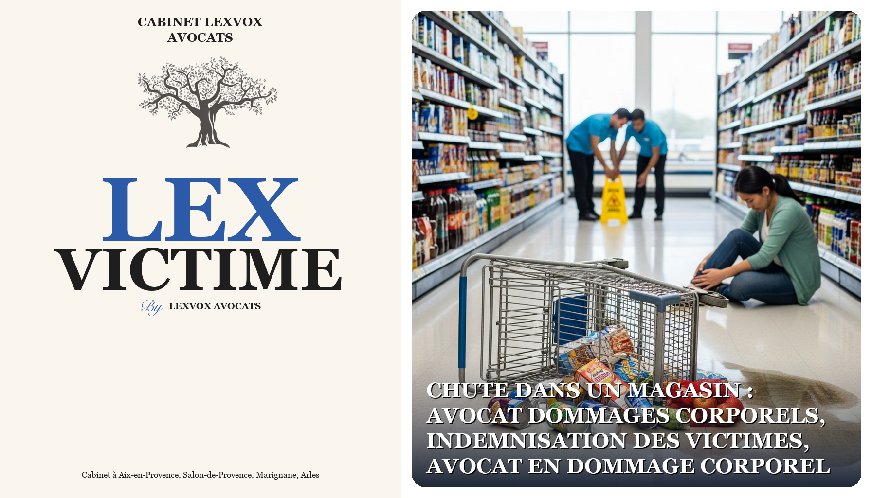 Chute dans un magasin : avocat dommages corporels, indemnisation des victimes, avocat en dommage corporel