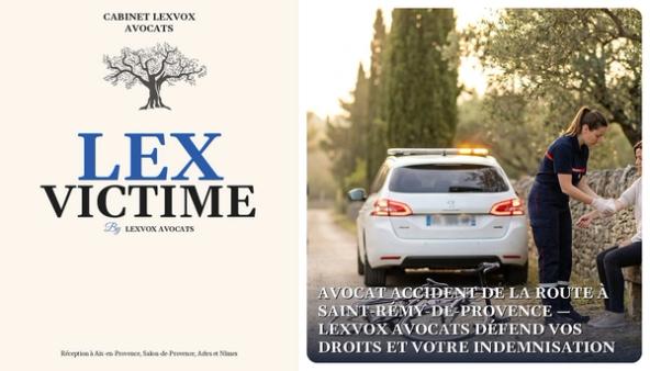 Avocat accident de la route à Saint-Rémy-de-Provence — LEXVOX AVOCATS défend vos droits et votre indemnisation
