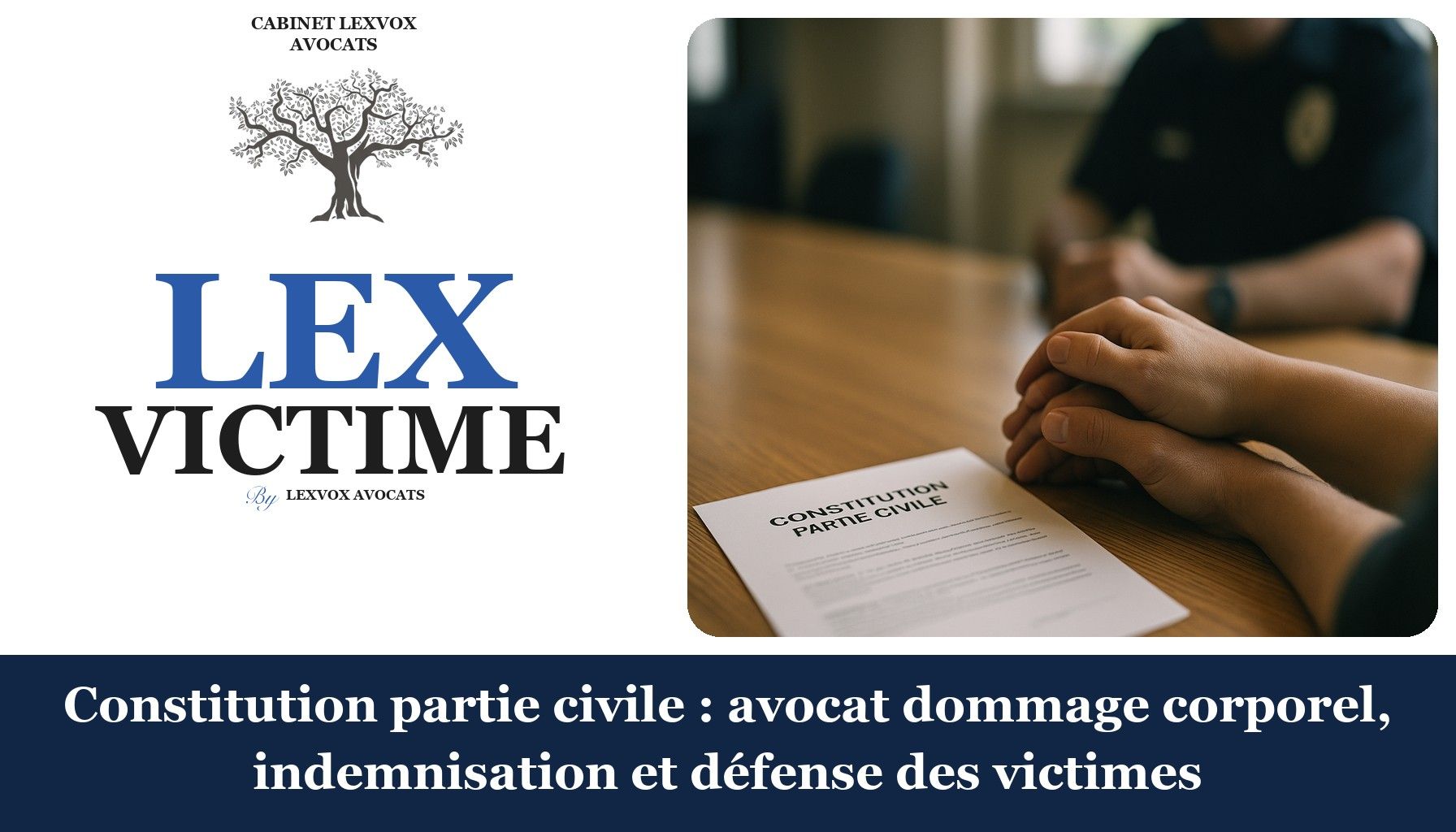 Constitution partie civile : avocat dommage corporel, indemnisation et défense des victimes