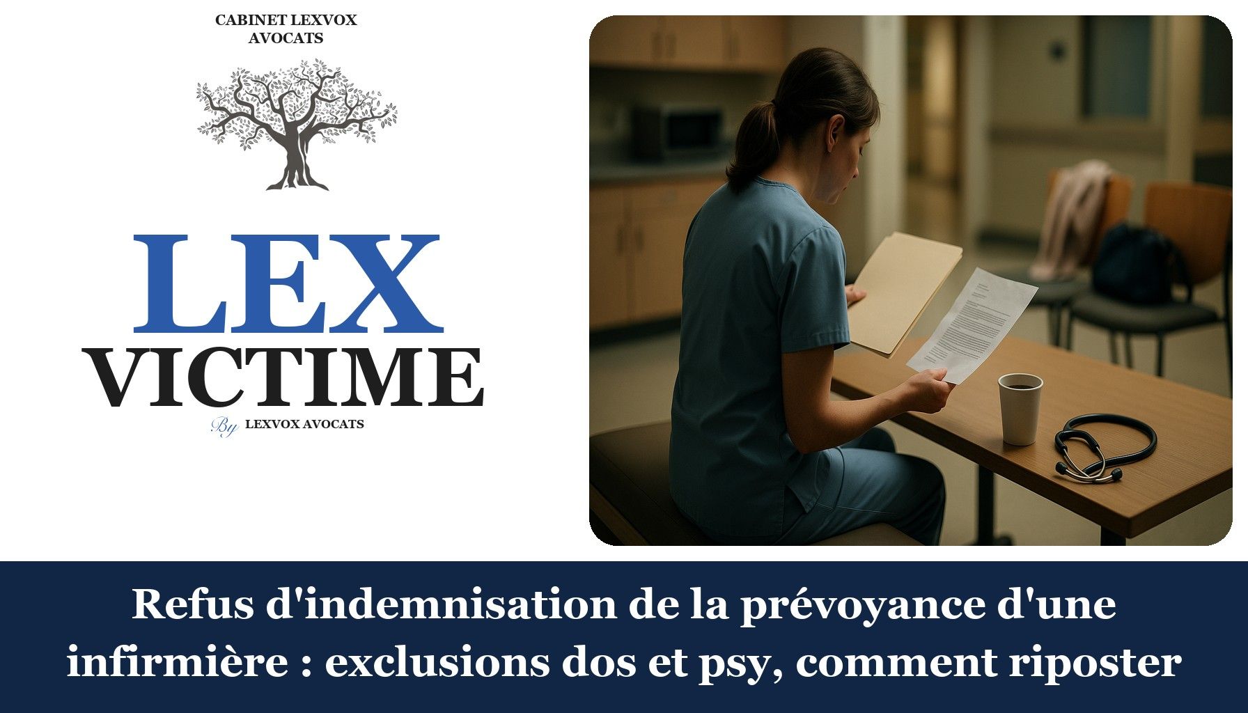 Refus d'indemnisation de la prévoyance d'une infirmière : exclusions dos et psy, comment riposter
