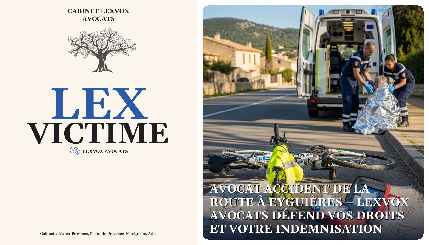 Avocat accident de la route à Eyguières – LEXVOX AVOCATS défend vos droits et votre indemnisation