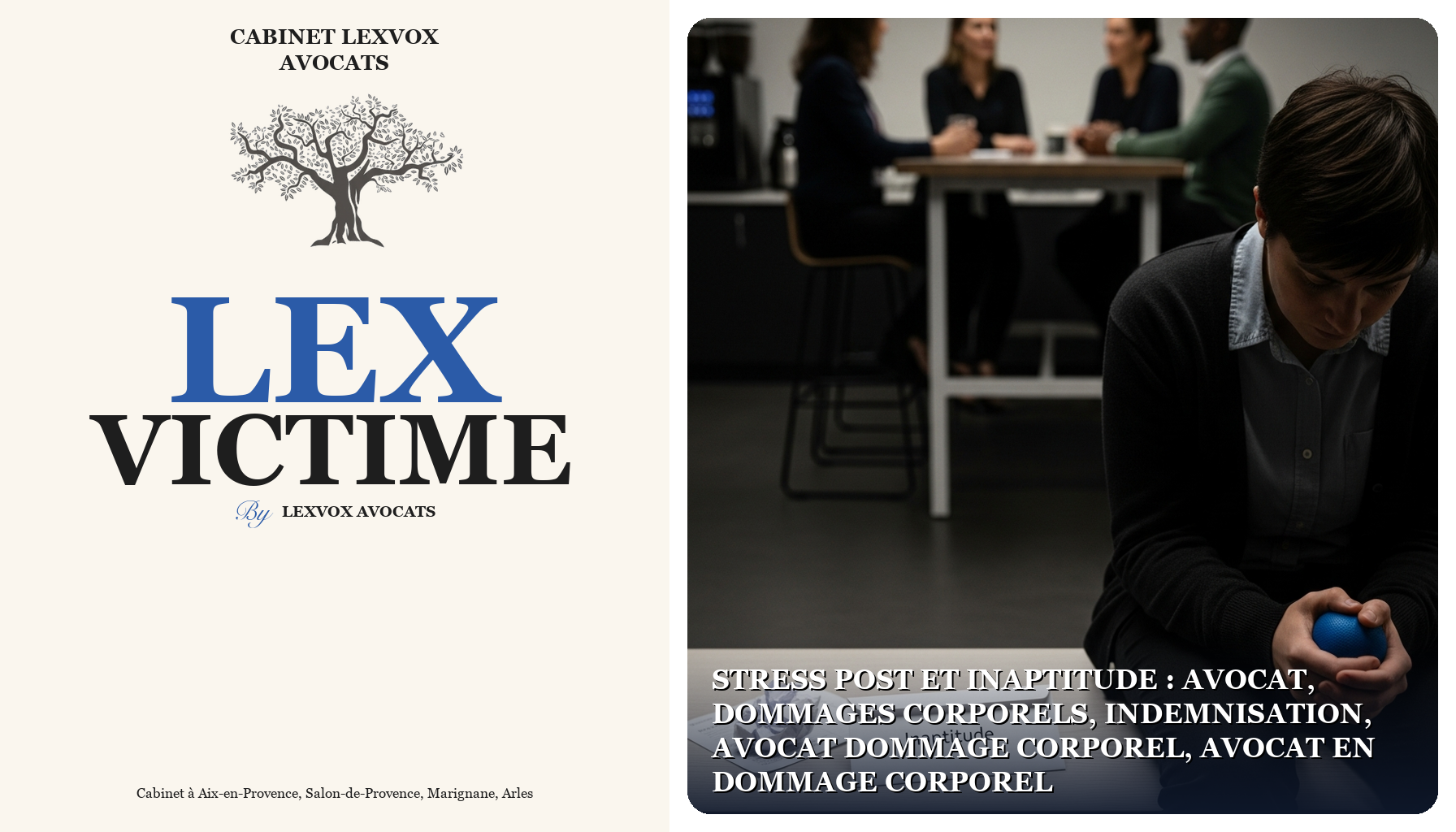 Stress post et inaptitude : avocat, dommages corporels, indemnisation, avocat dommage corporel, avocat en dommage corpor