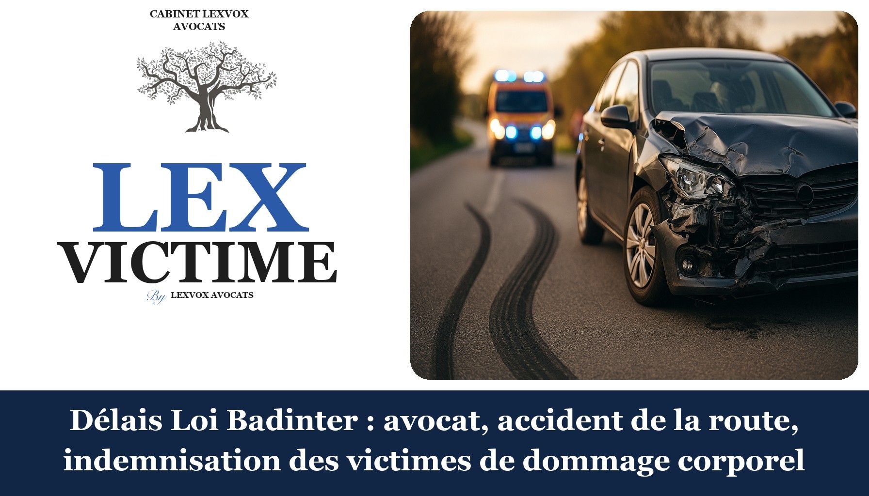 Délais Loi Badinter : avocat, accident de la route, indemnisation des victimes de dommage corporel