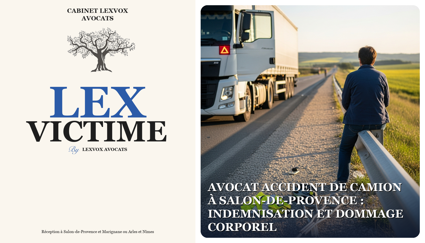 Avocat accident de camion à Salon-de-Provence : indemnisation et dommage corporel