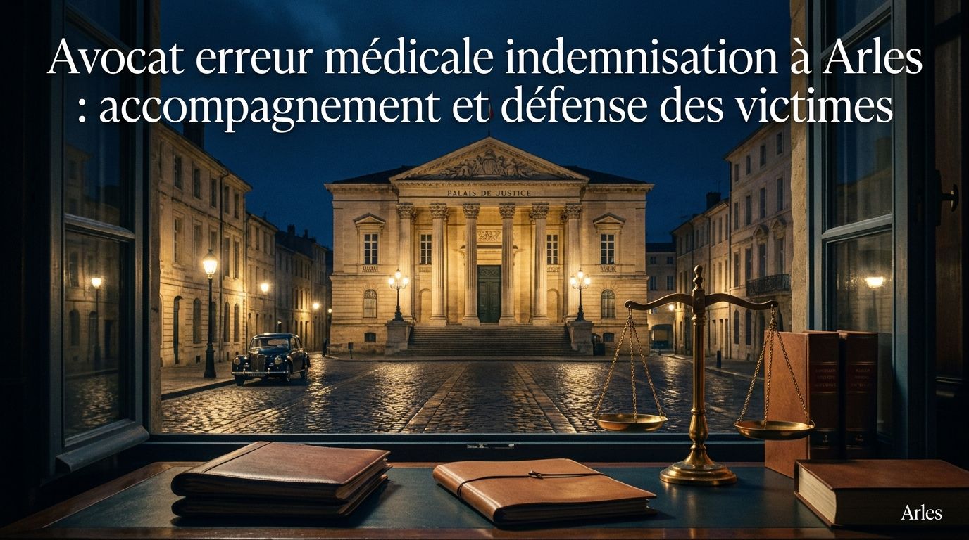 Avocat erreur médicale indemnisation à Arles : accompagnement et défense des victimes — Cabinet LEXVOX Avocats