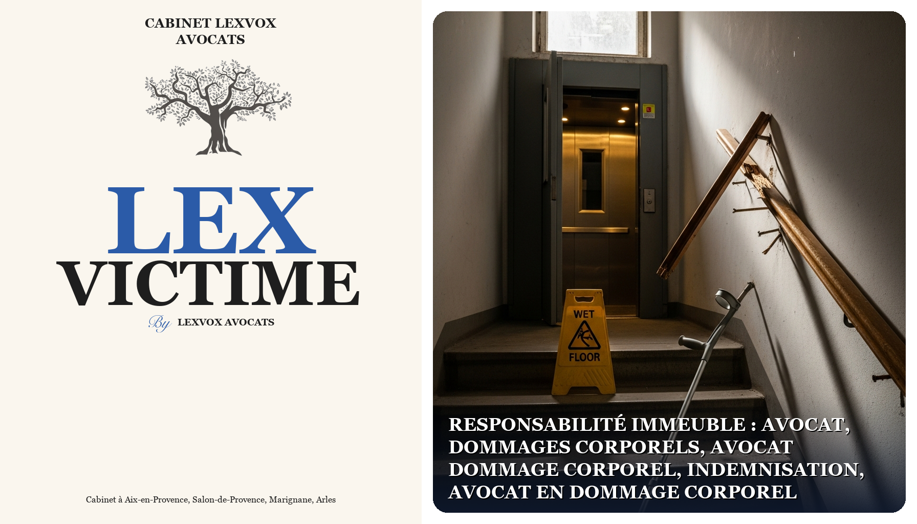 Responsabilité immeuble : avocat, dommages corporels, avocat dommage corporel, indemnisation, avocat en dommage corporel