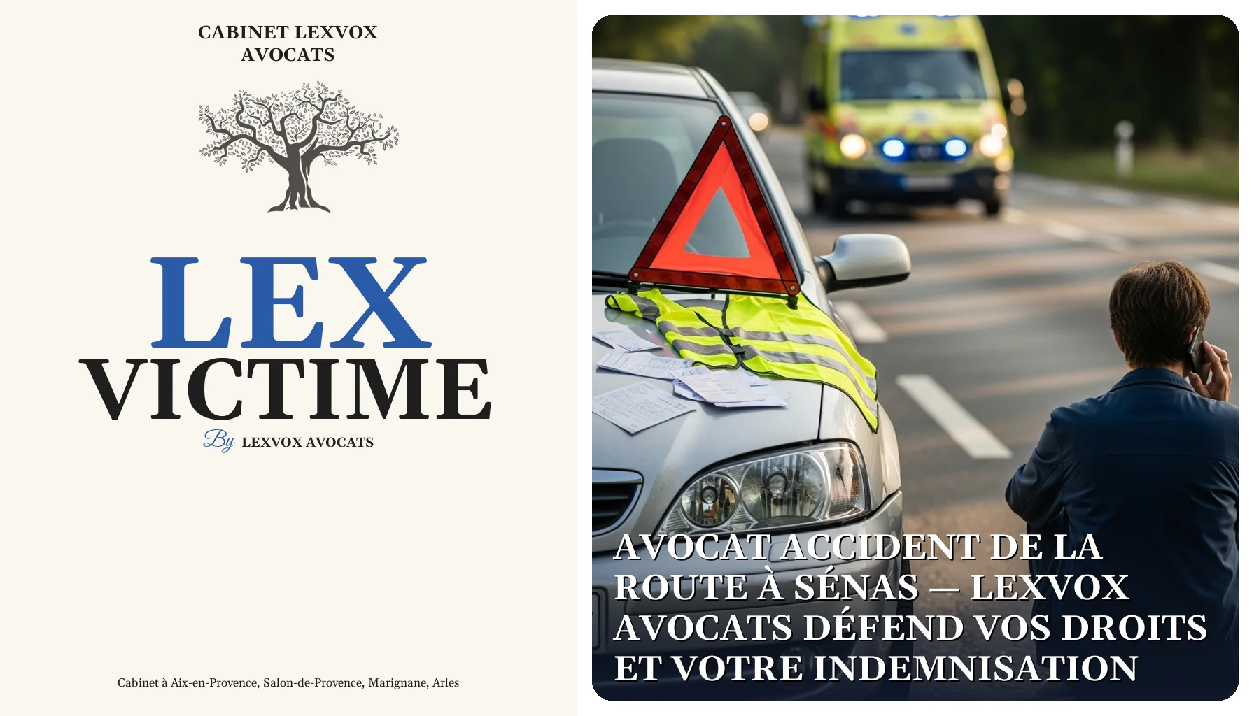 Avocat accident de la route à Sénas — LEXVOX AVOCATS défend vos droits et votre indemnisation