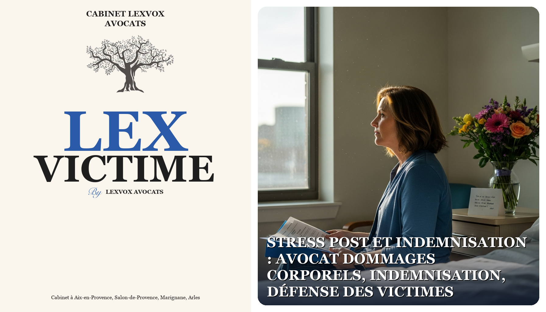 Stress post et indemnisation : avocat dommages corporels, indemnisation, défense des victimes