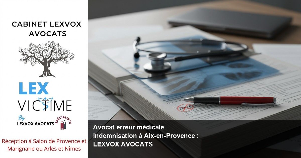 Avocat erreur médicale indemnisation à Aix-en-Provence : accompagnement juridique des victimes