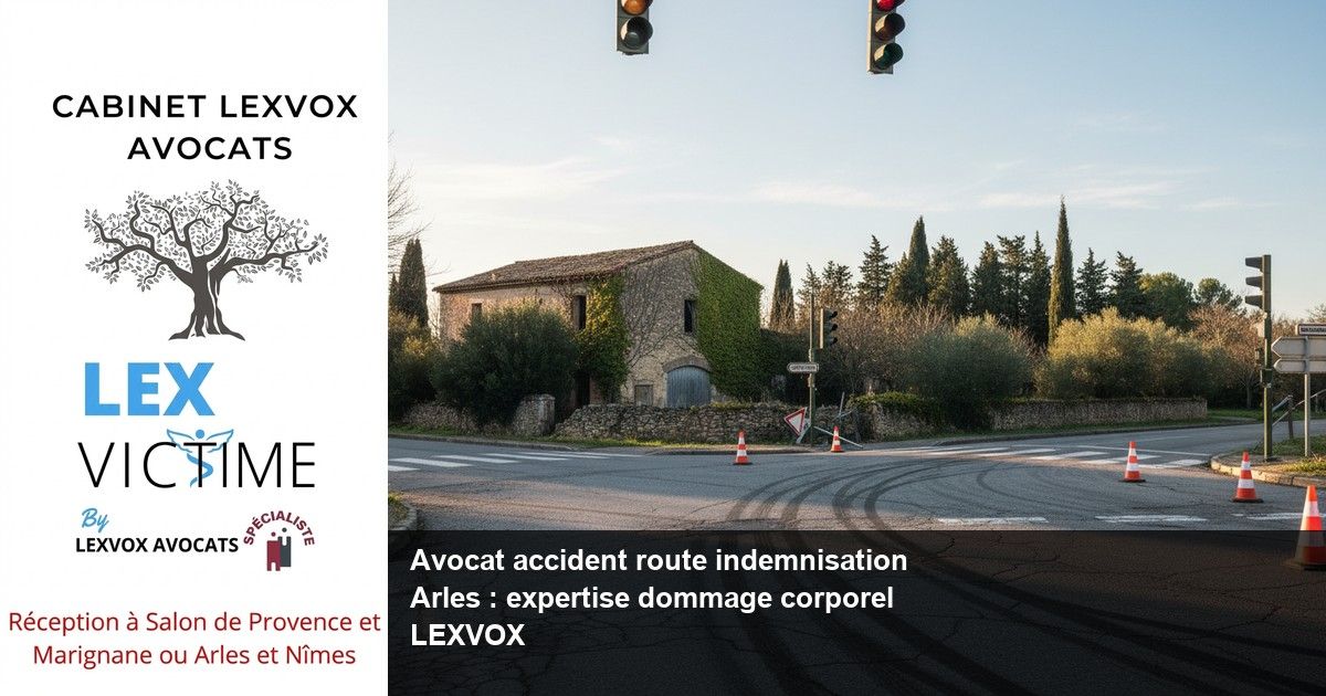 Avocat accident route indemnisation à Arles : accompagnement des victimes par Me Patrice Humbert