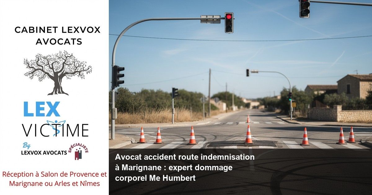 Avocat accident route indemnisation à Marignane : Me Patrice Humbert vous accompagne dans vos démarches