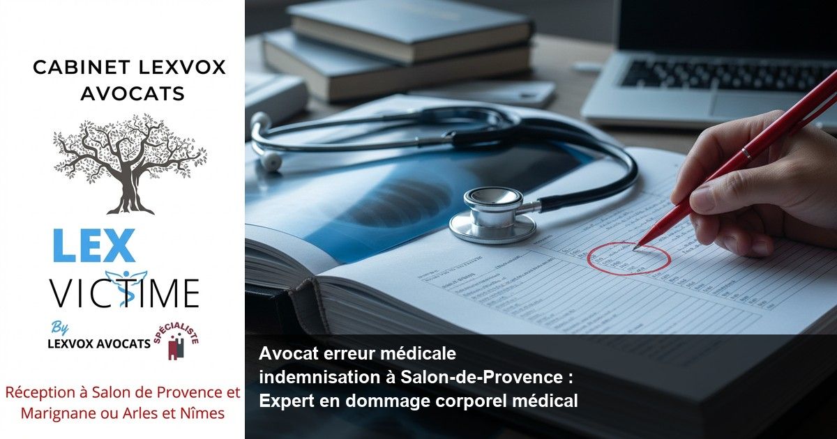 Avocat erreur médicale indemnisation à Salon-de-Provence : votre accompagnement avec Me Patrice Humbert