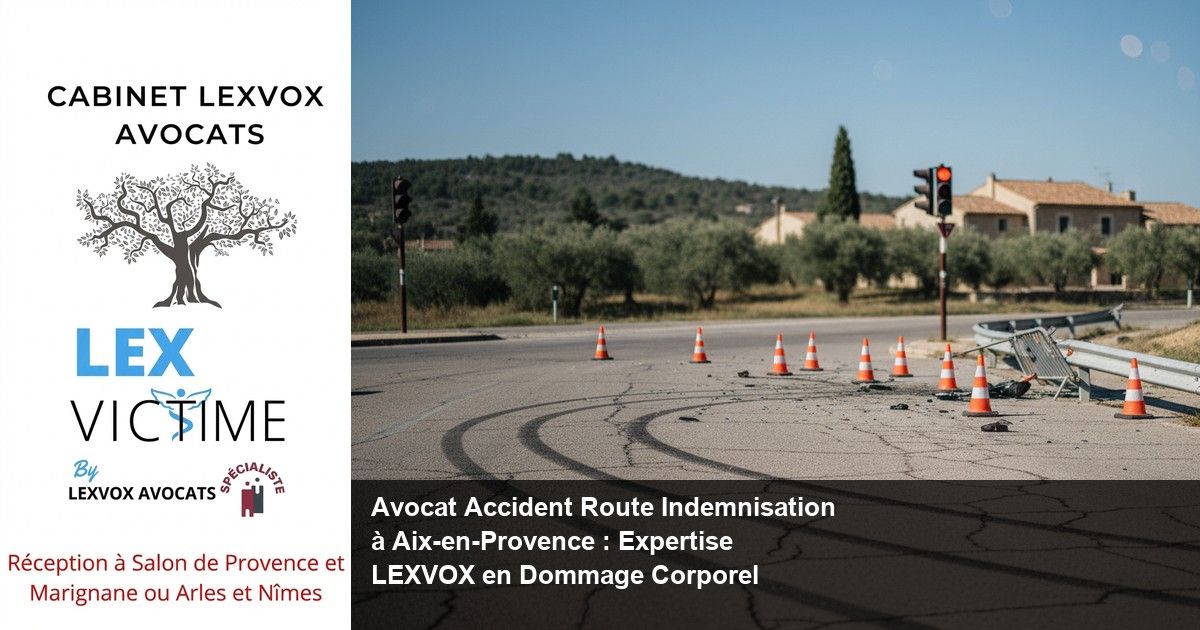 Avocat accident route indemnisation à Aix-en-Provence : Guide complet pour victimes