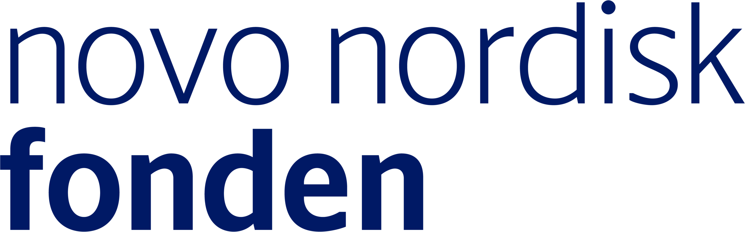 Preview of: Logo med teksten novo nordisk fonden i mørkeblå bogstaver