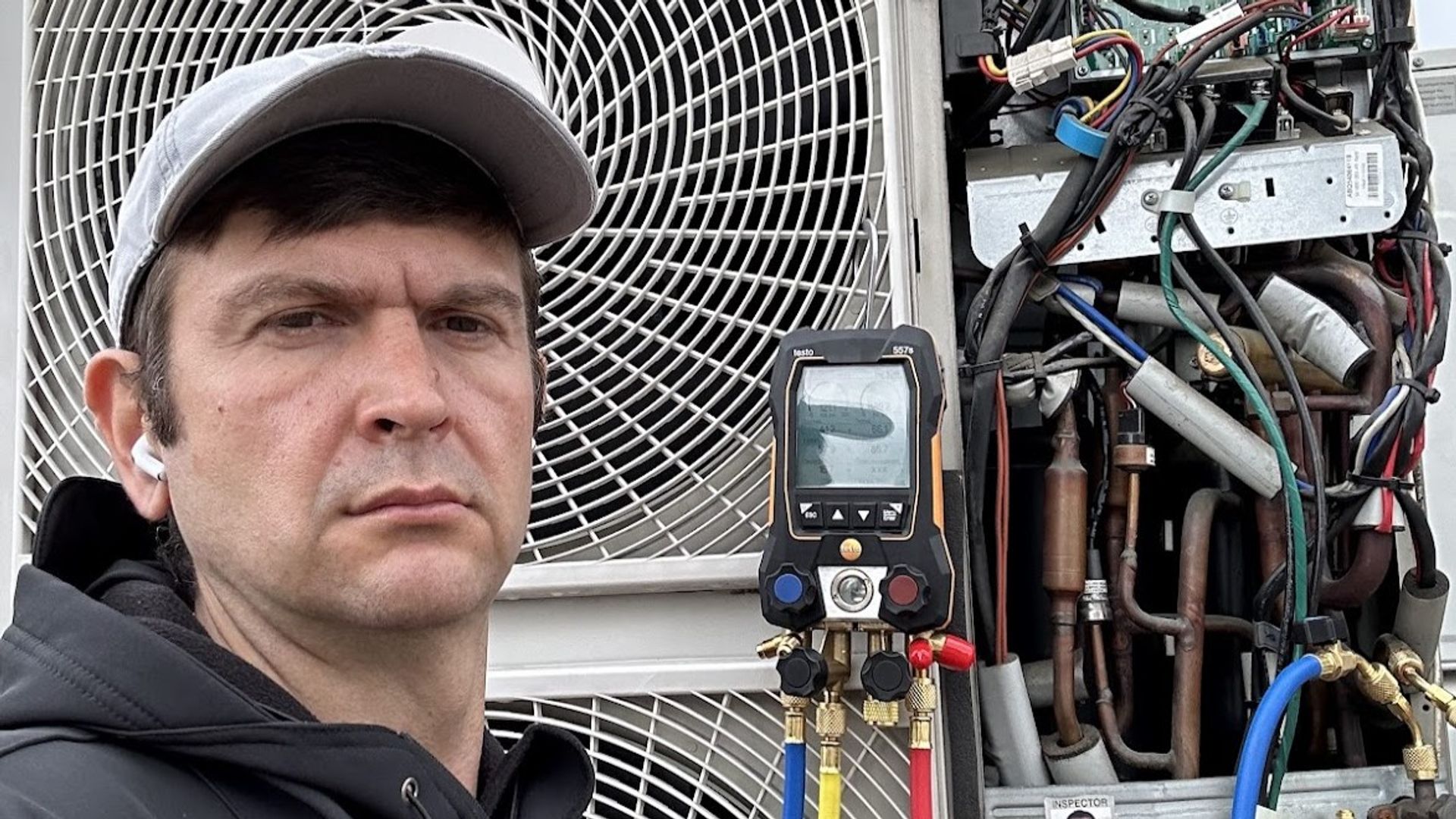 Art HVAC Crew Mounting a New Daikin VRV Outdoor Condenser on a NYC Commercial Office Building Rooftop Installation