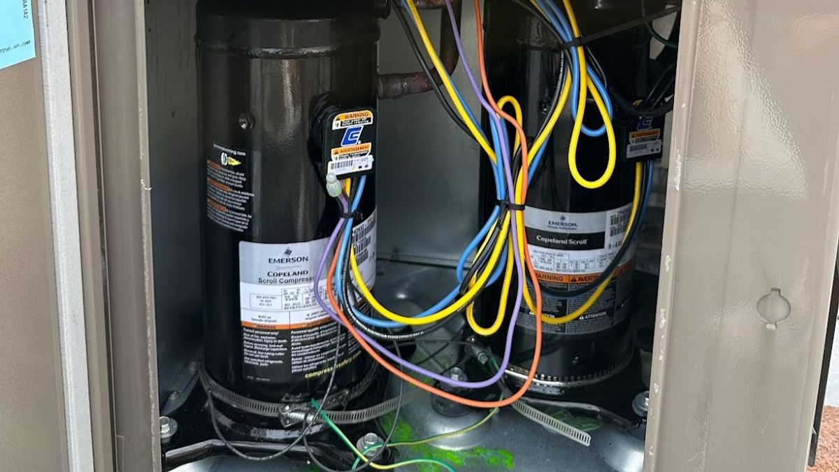 Art HVAC Technician Repairing a Hussmann Open Multi Deck Display Case at a NYC Grocery Store Commercial Property