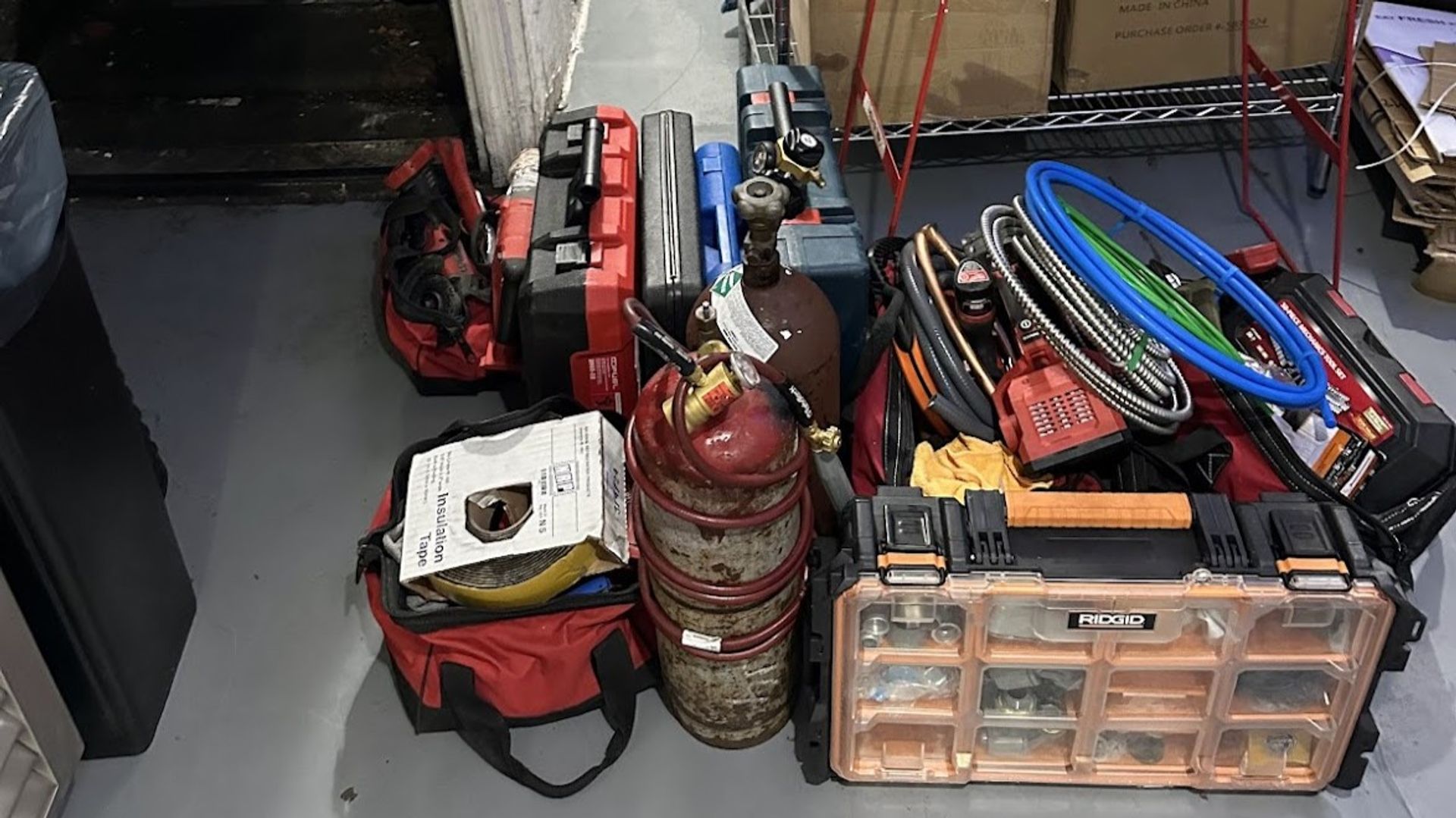 Art HVAC Plumber Pressure Testing a New Commercial Gas Line at a NYC Restaurant Kitchen During Gas Line Installation
