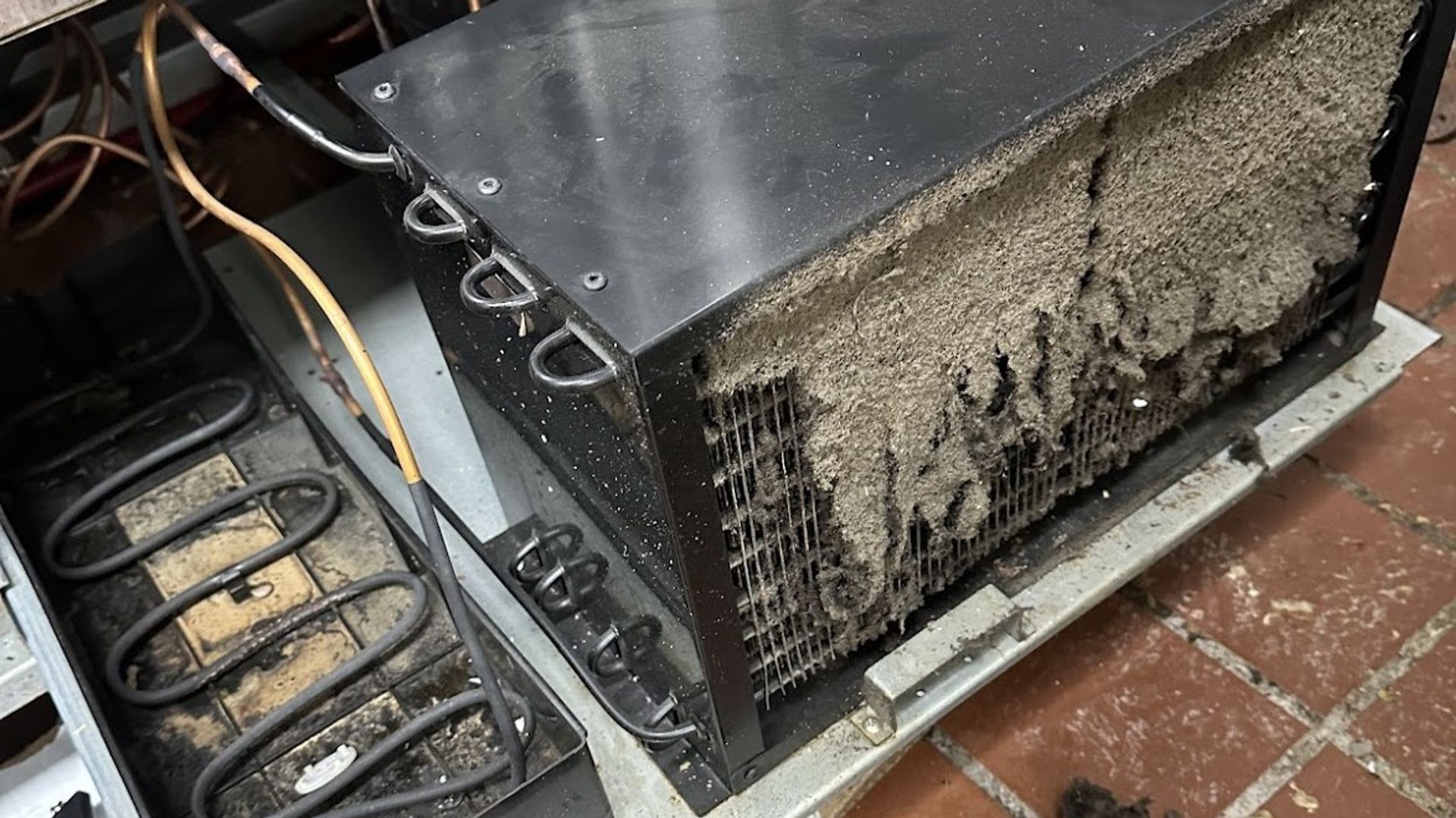 Art HVAC Technician Descaling and Tuning a Commercial Ice Machine at a NYC Restaurant Commercial Kitchen Property