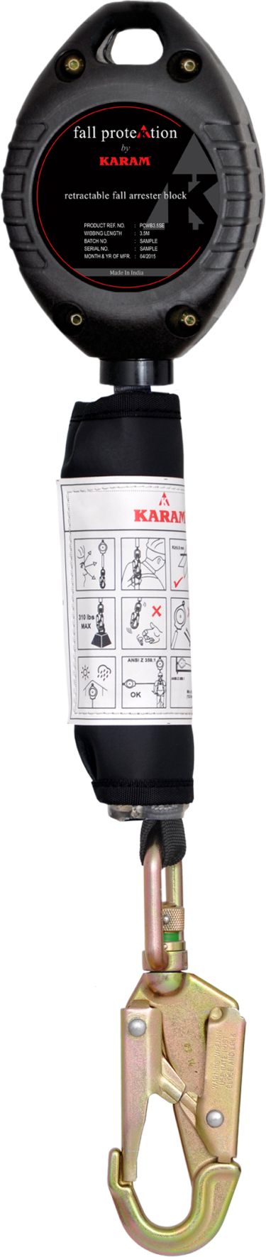 KARAM PCWB 3.5(SE) Sharpon Retractable Block Polymer Casing with Webbing