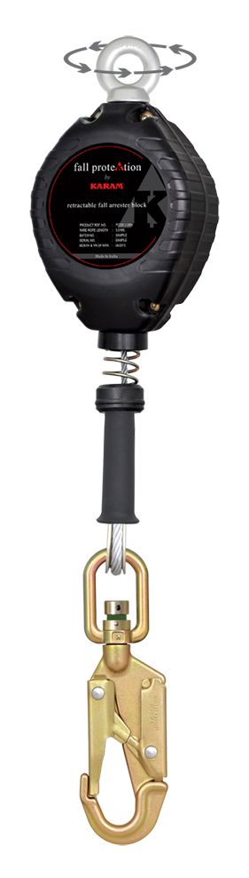 KARAM PCGS3.5N Retractable Block Polymer Casing with G.I. Wire Rope
