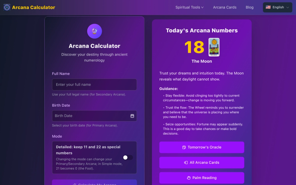 image of Arcana Calculator image of Arcana Calculator