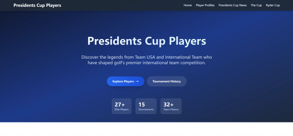 image of Presidents Cup Players image of Presidents Cup Players