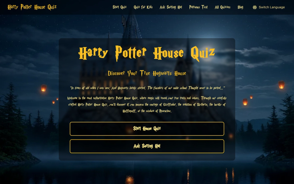 image of Harry Potter House Quiz