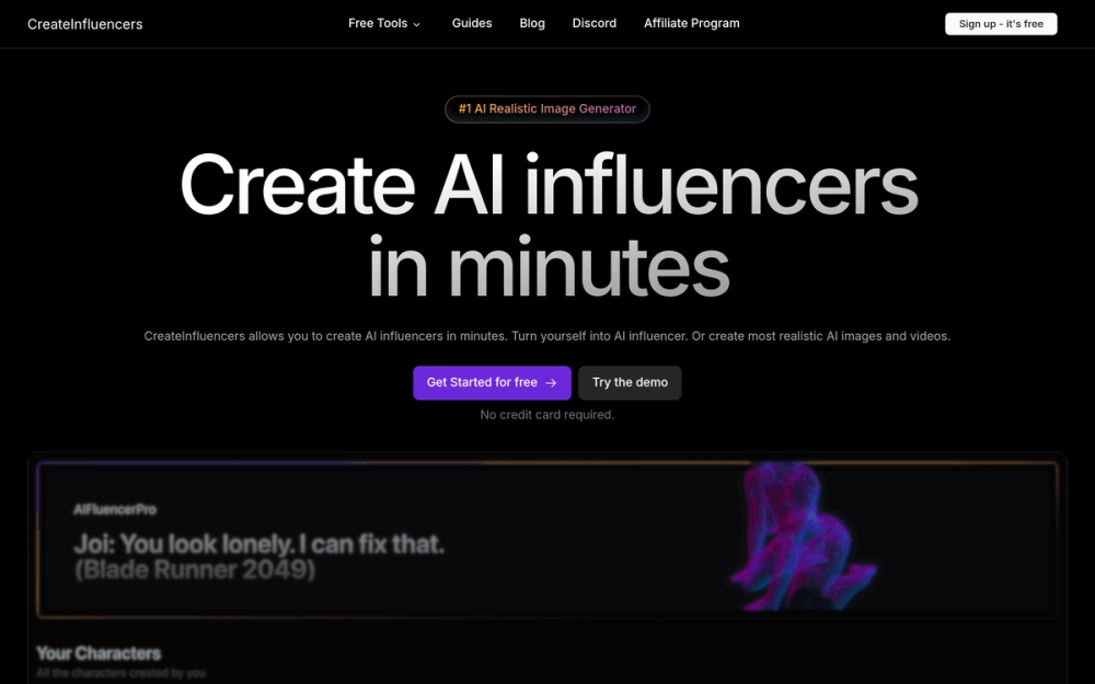 image of CreateInfluencers