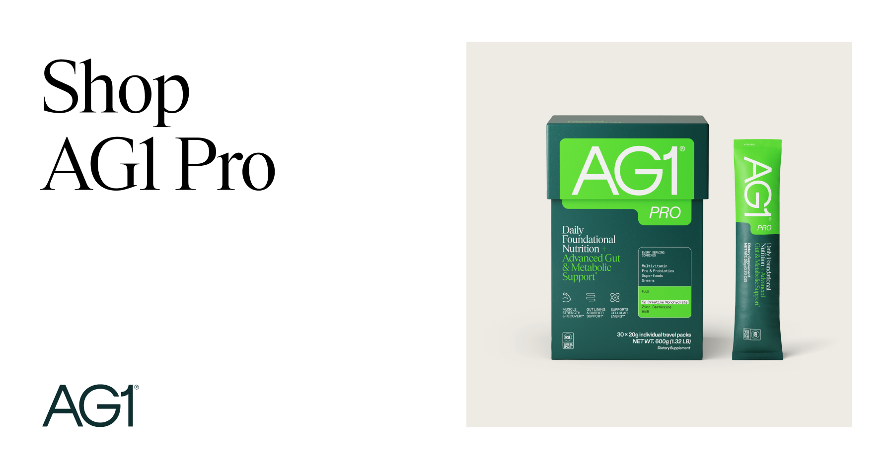 Buy AG1 Pro: The Best Greens Powder with Creatine | AG1
