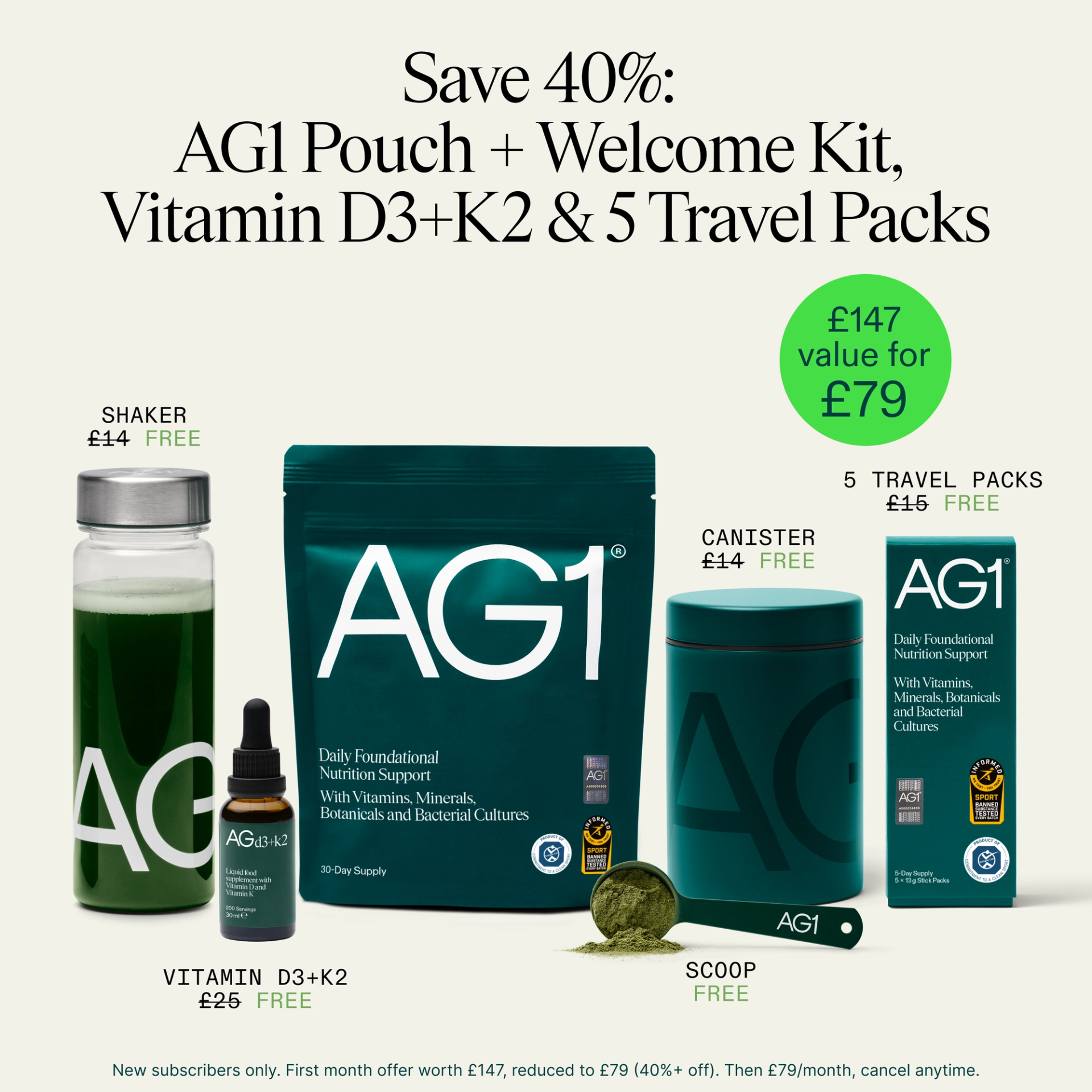 AG1 Daily Core Supplement Blend