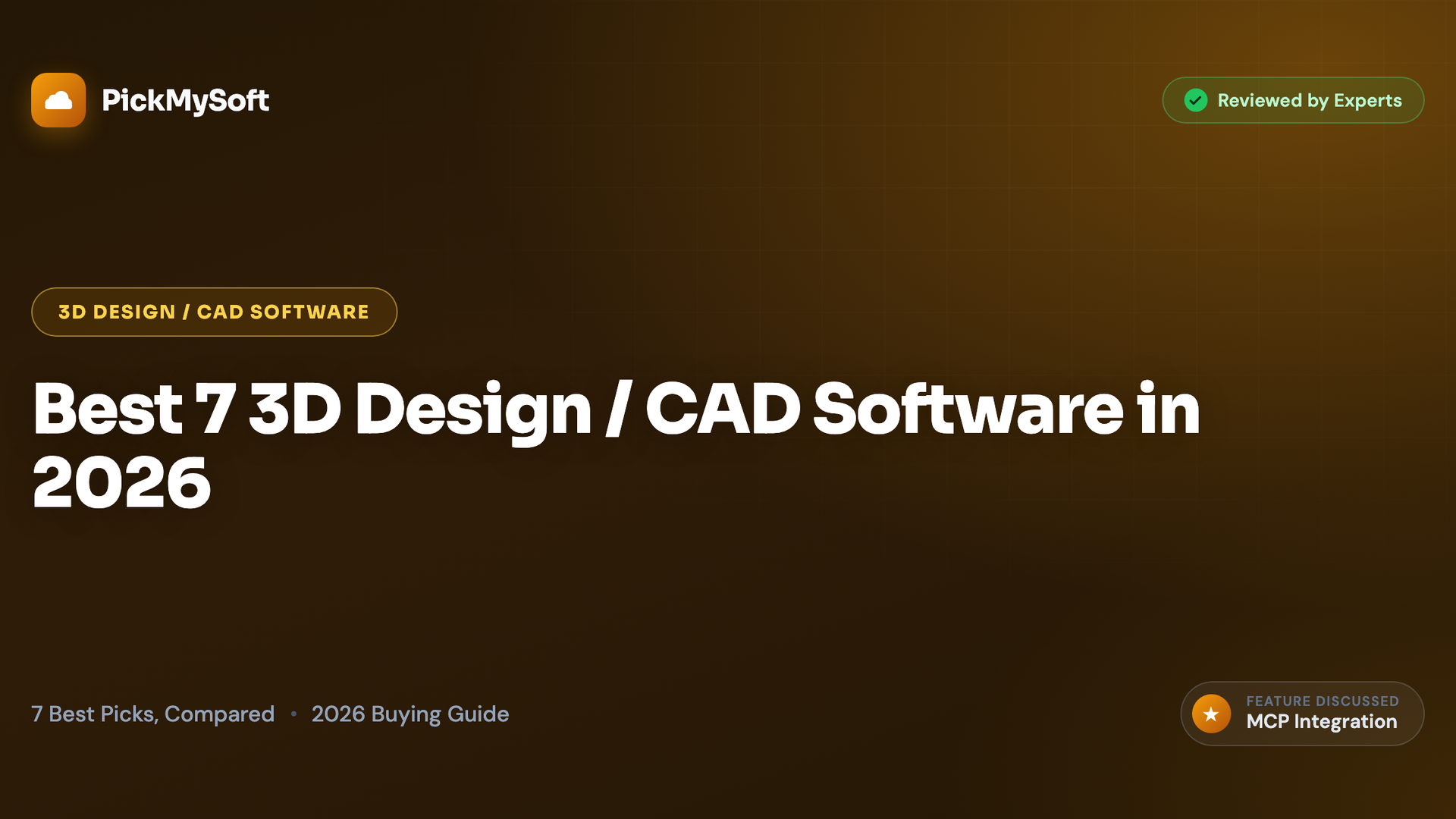 Best 7 3D Design / CAD Software in 2026