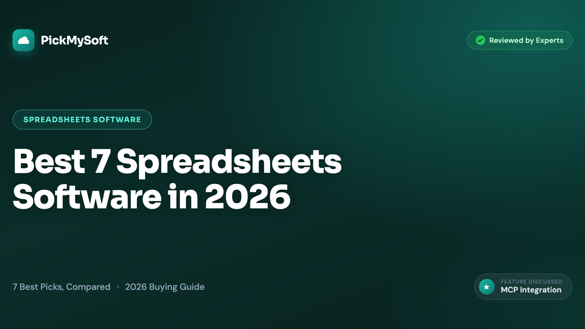 Best 7 Spreadsheets Software in 2026