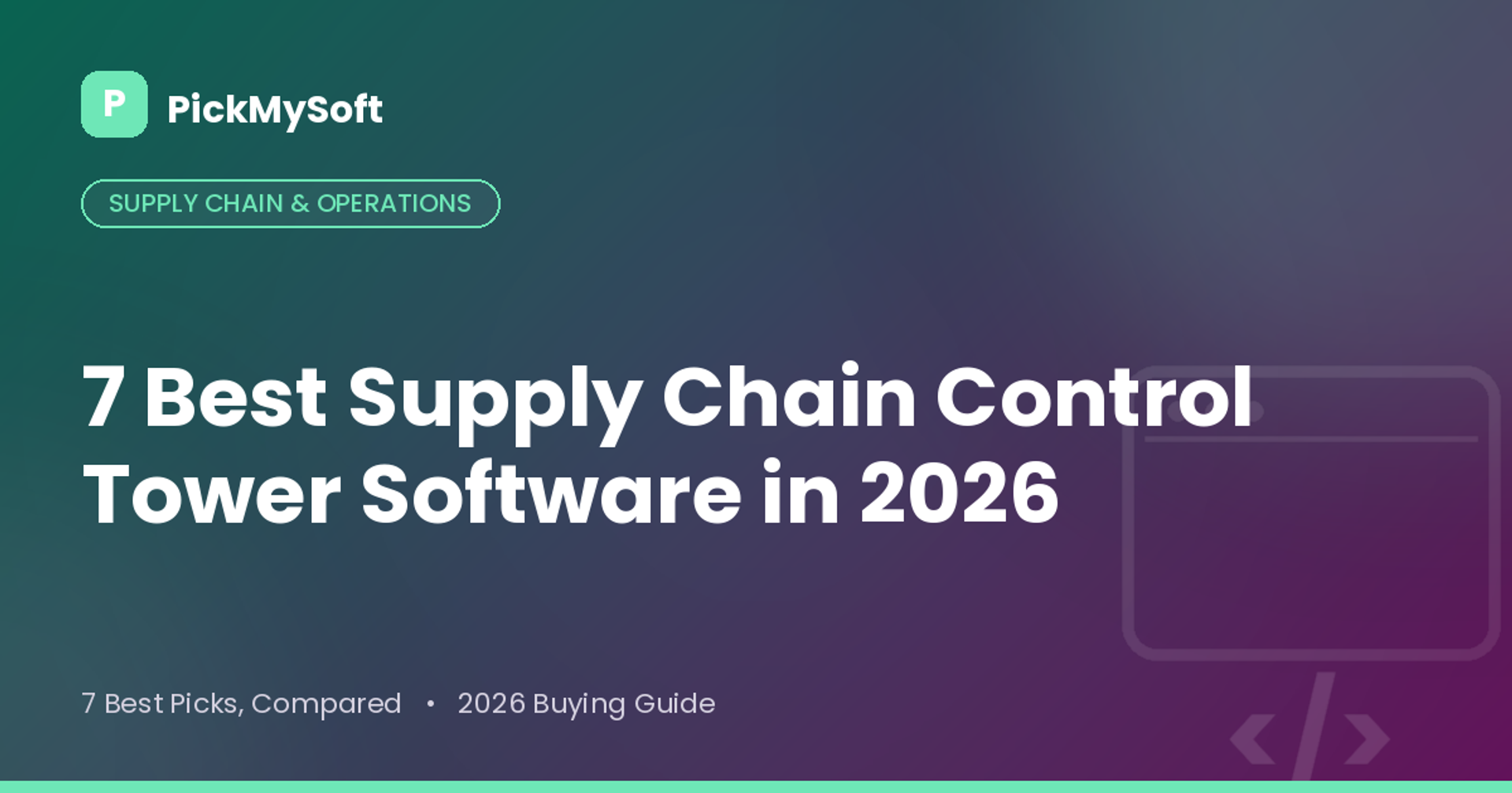 Best Supply Chain Control Tower Software 