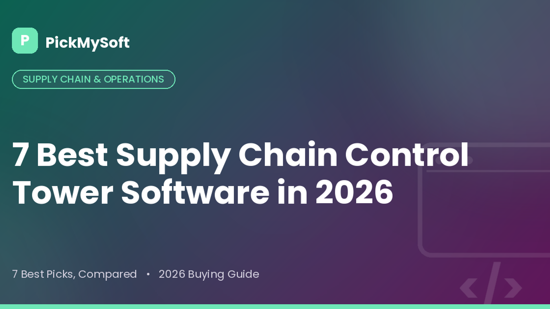 Best Supply Chain Control Tower Software
