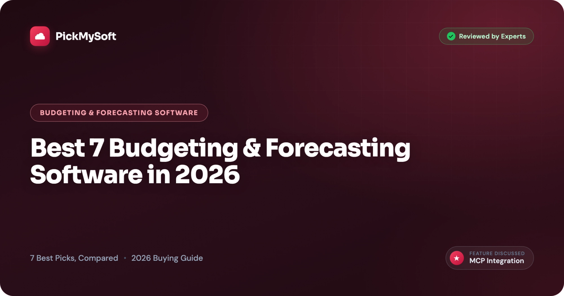 Best 7 Budgeting & Forecasting Software in 2026