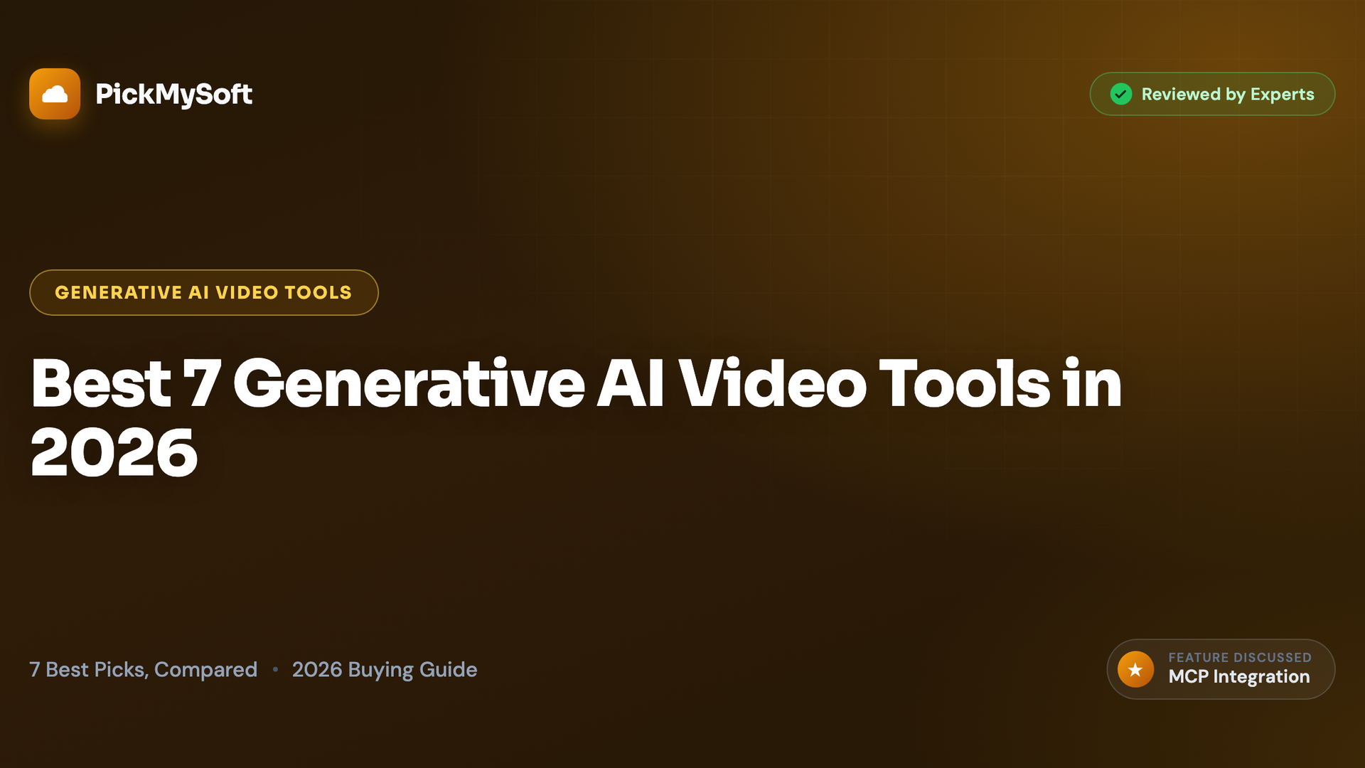Best 7 Generative AI Video Tools in 2026