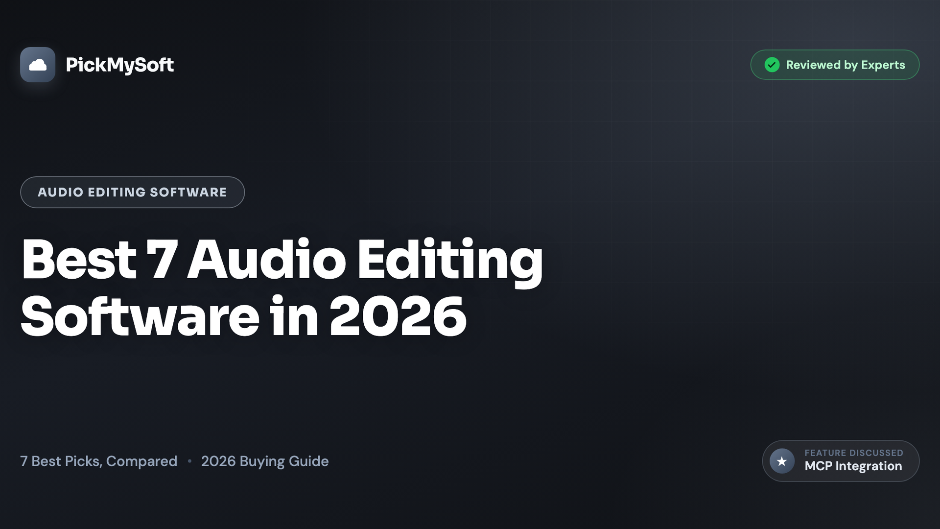 Best 7 Audio Editing Software in 2026