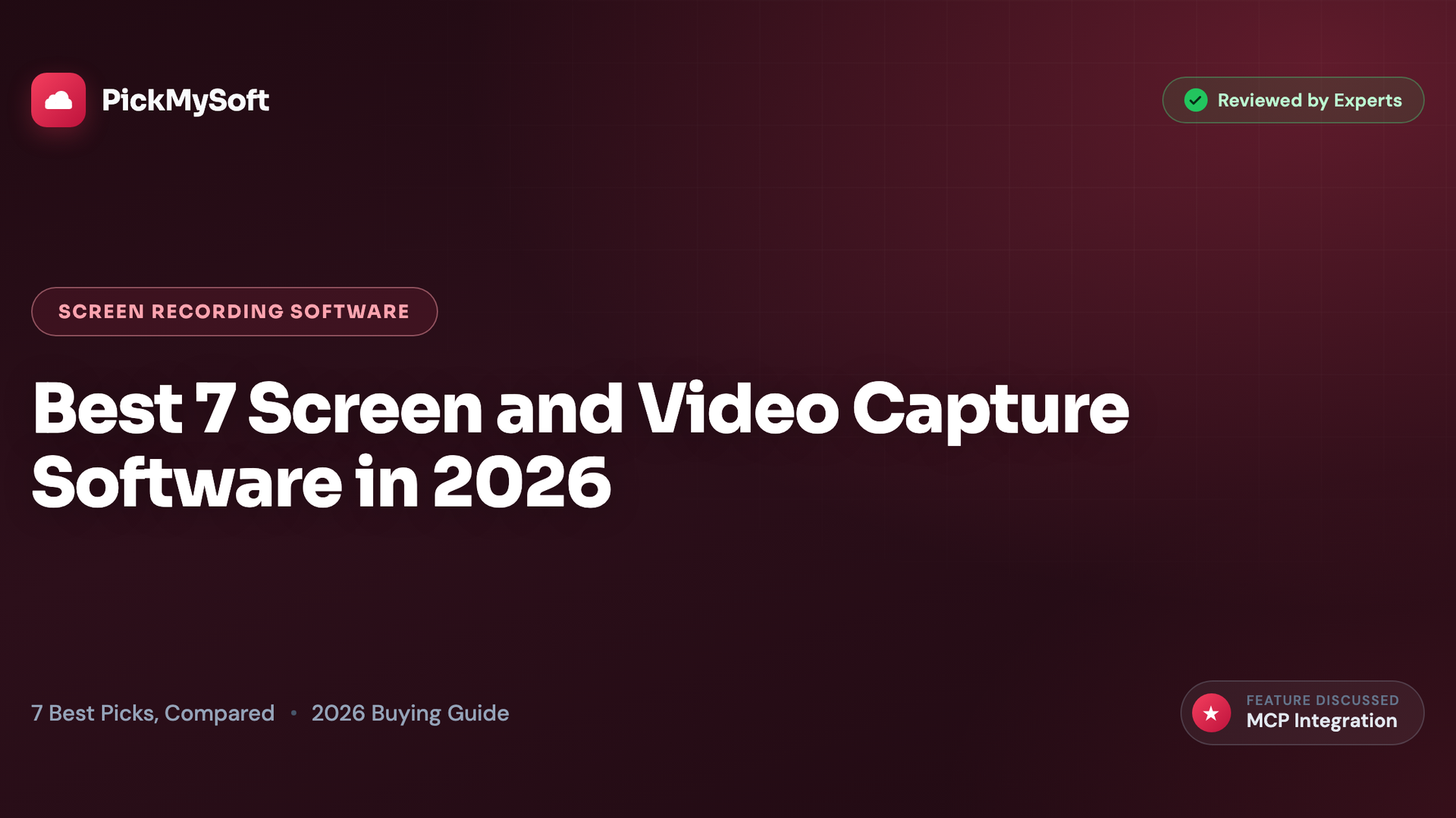 Best 7 Screen and Video Capture Software in 2026