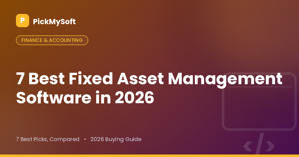 Best Fixed Asset Management Software