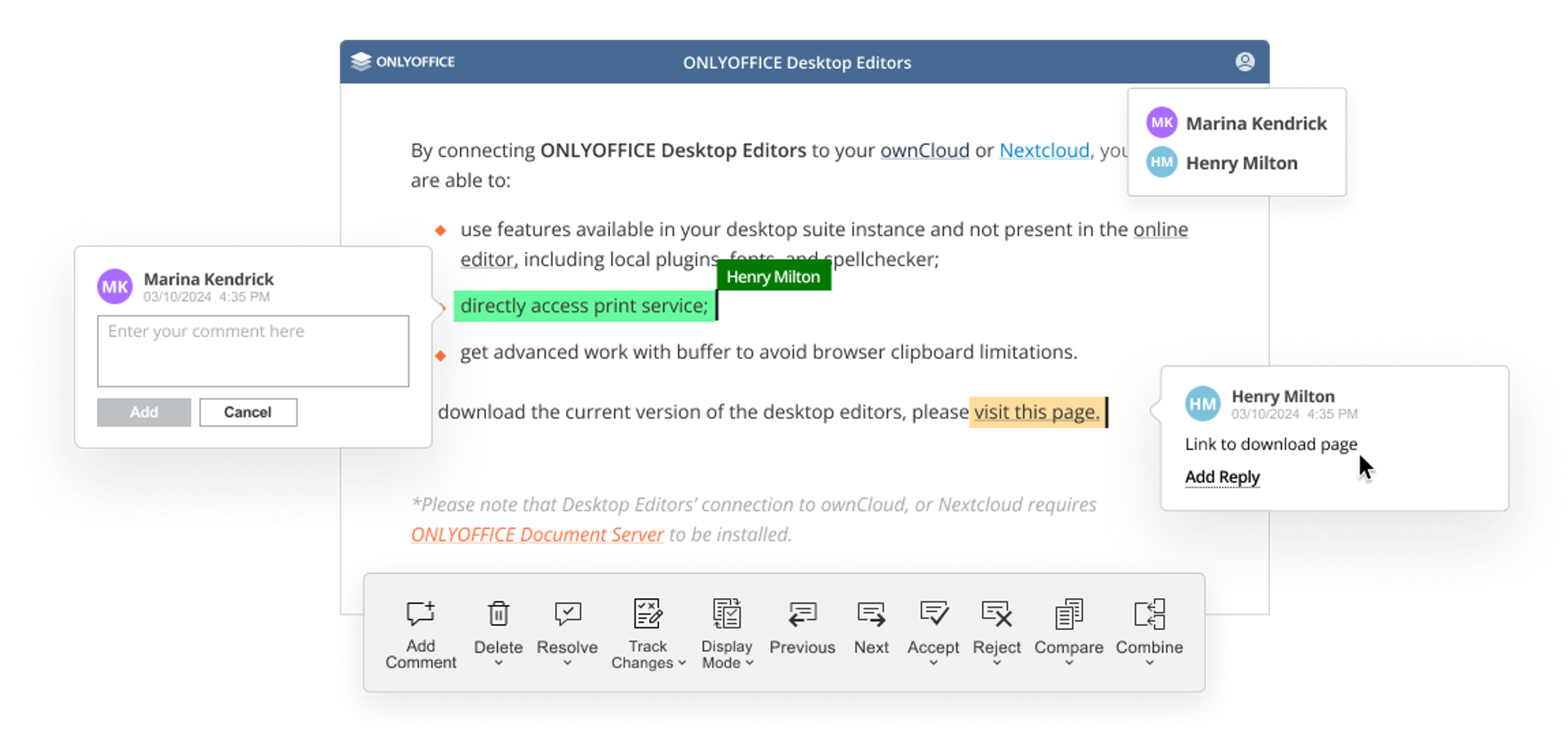 ONLYOFFICE product visual illustrating document collaboration
