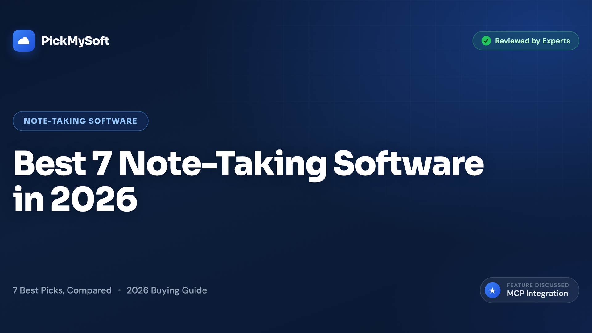Best 7 Note-Taking Software in 2026