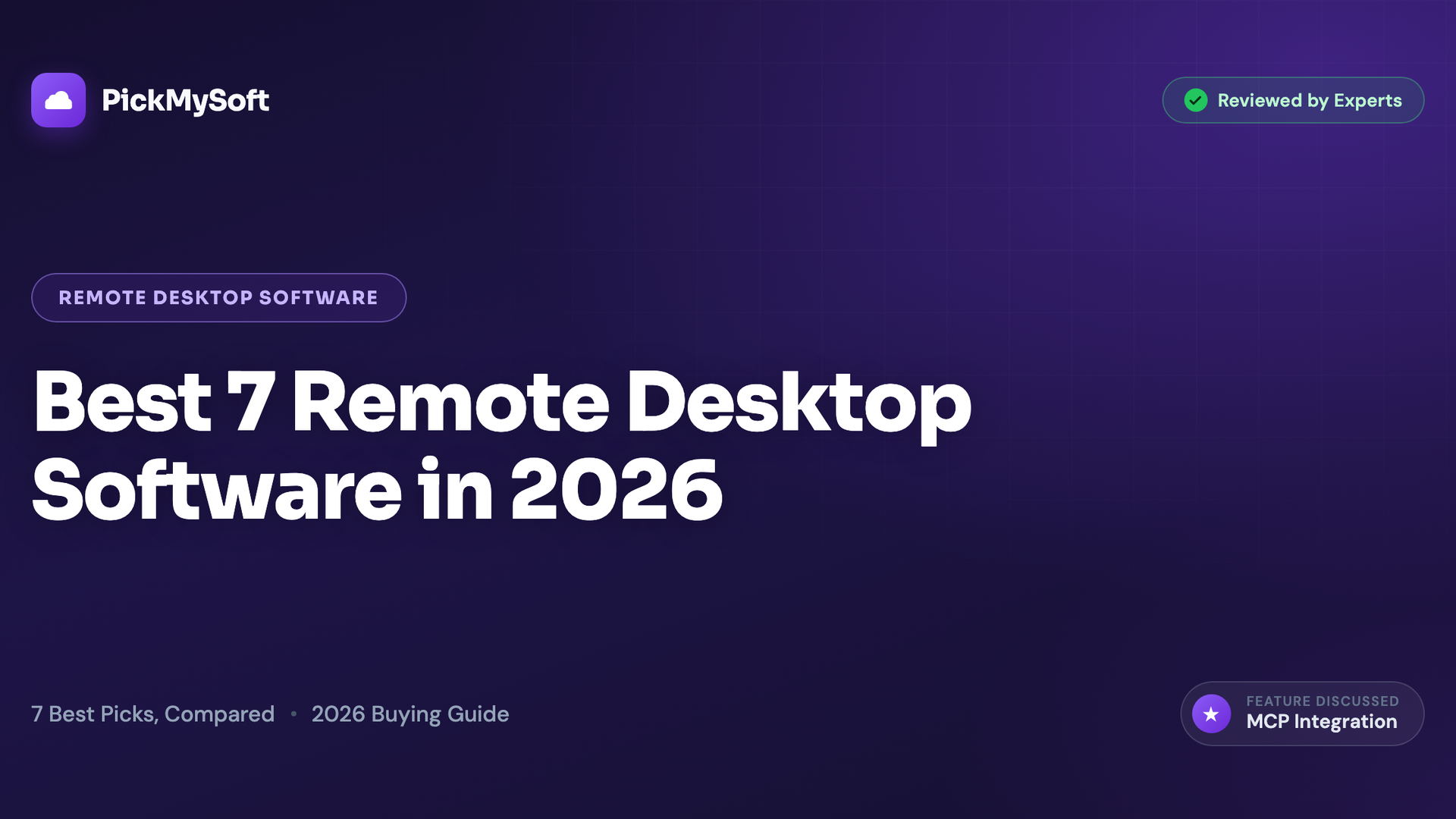 Best 7 Remote Desktop Software in 2026
