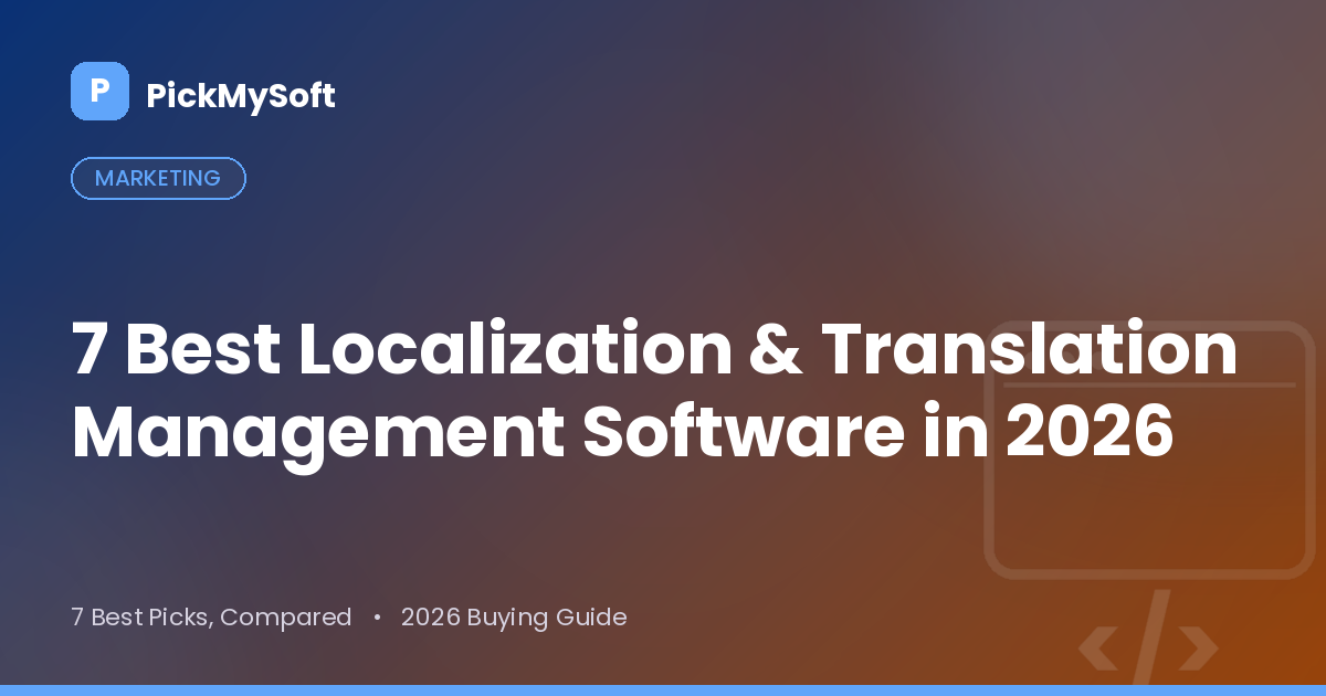 Best Localization & Translation Management Software