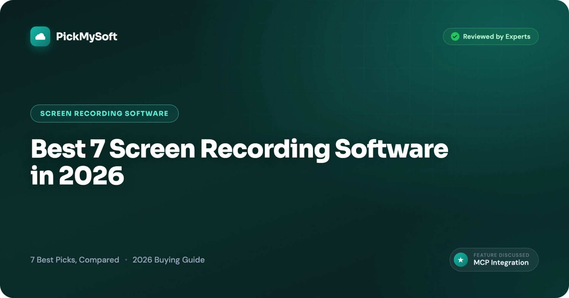 Best 7 Screen Recording Software in 2026
