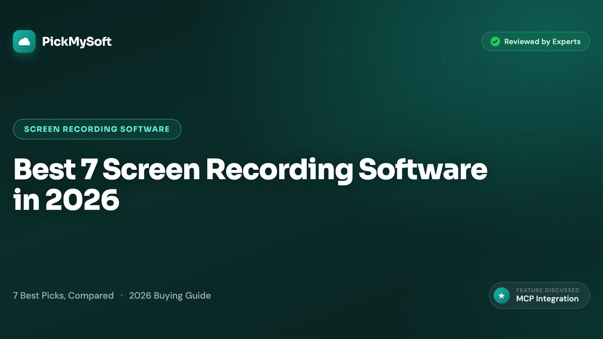 Best 7 Screen Recording Software in 2026